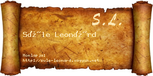 Süle Leonárd névjegykártya