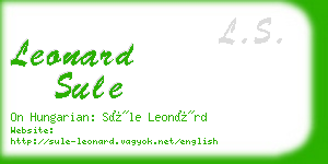 leonard sule business card